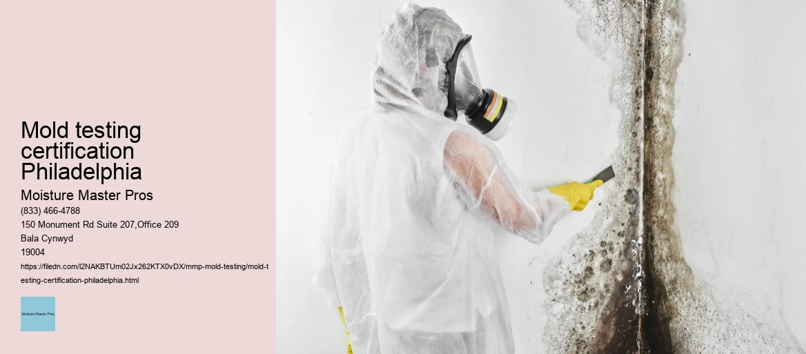 Mold testing certification Philadelphia