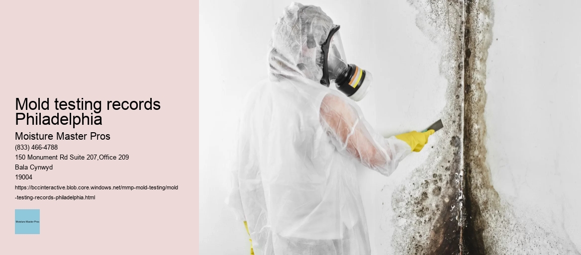 Mold testing records Philadelphia